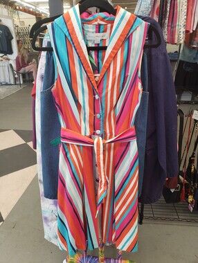 Vintage 2000s Striped Dress Lesley Evers
